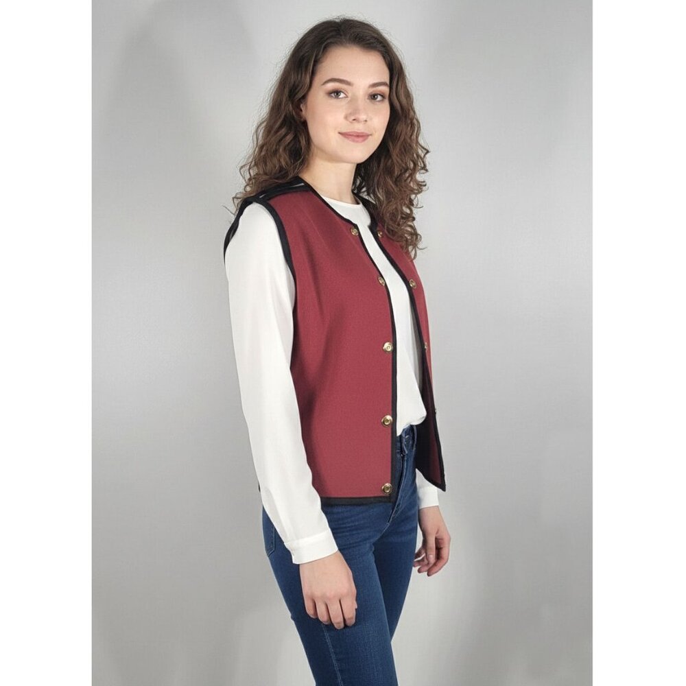 Burberry Wool Trench Coat Liner / Standalone Vest, Red, Womens Size US 4